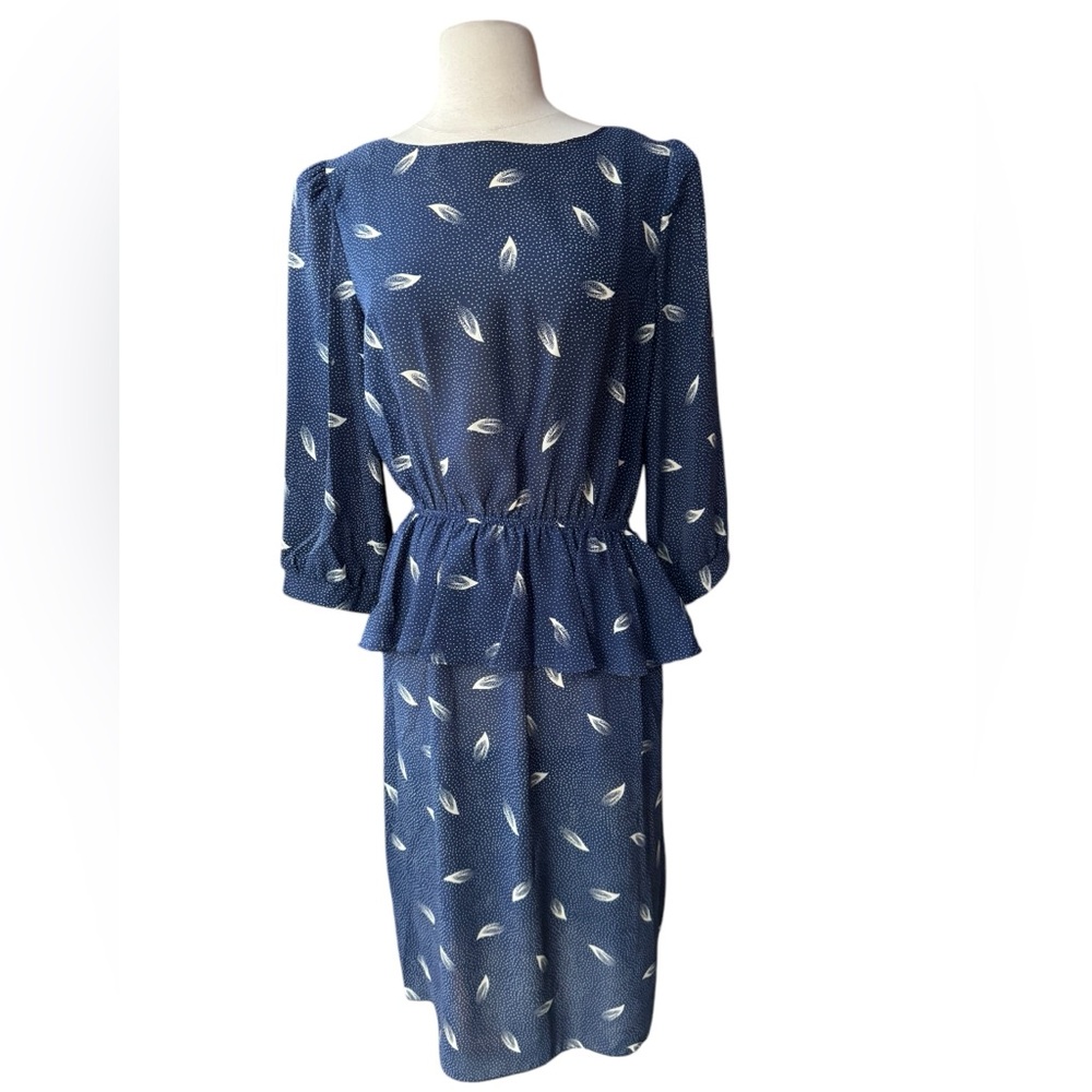1970s Alison Peters Peplum‎ Dress